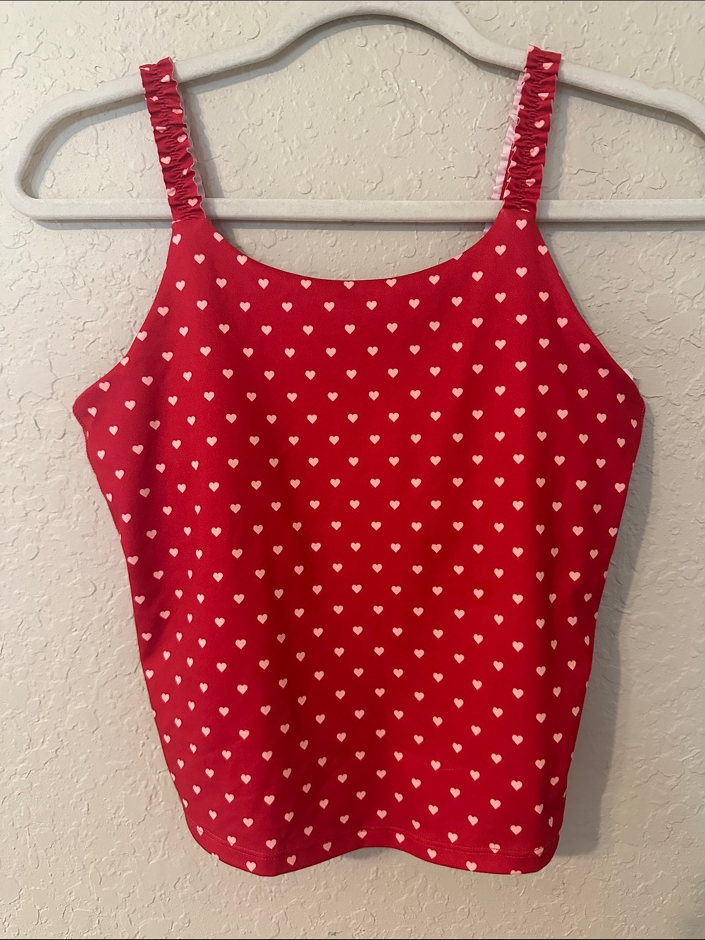 all in motion Red Heart-Print Tank NWT
